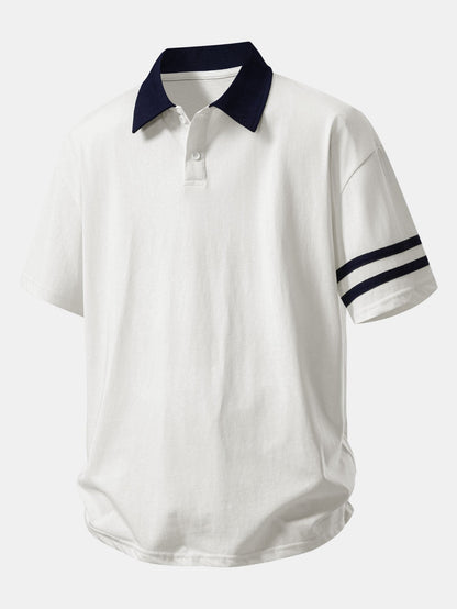 Relax Fit Contrast Collar Polo Shirt