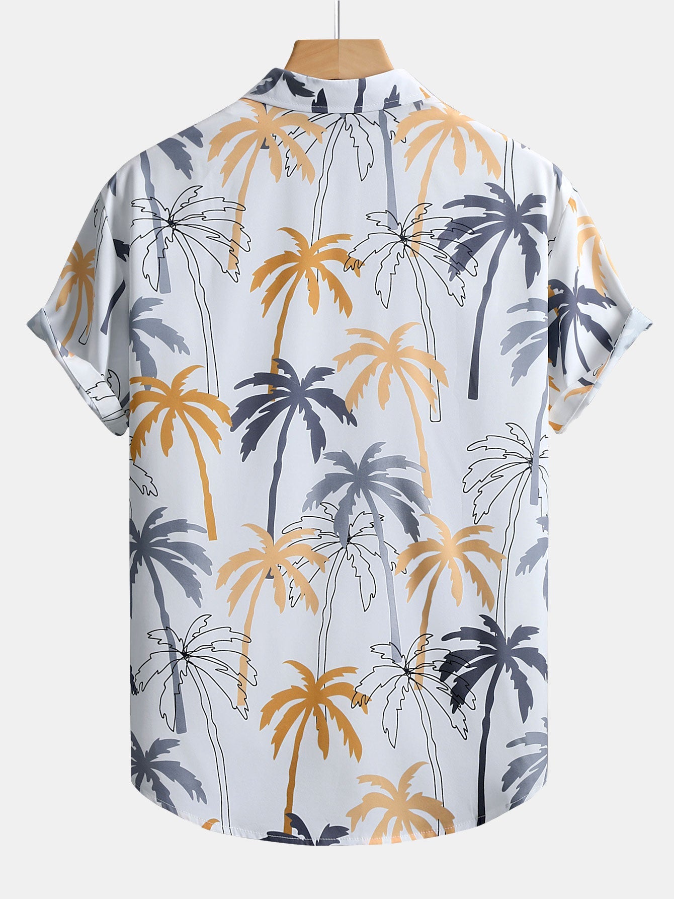 Palm Tree Print Button Up Shirt