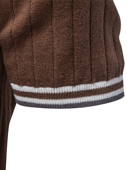 Contrast Trim Johnny Collar Polo