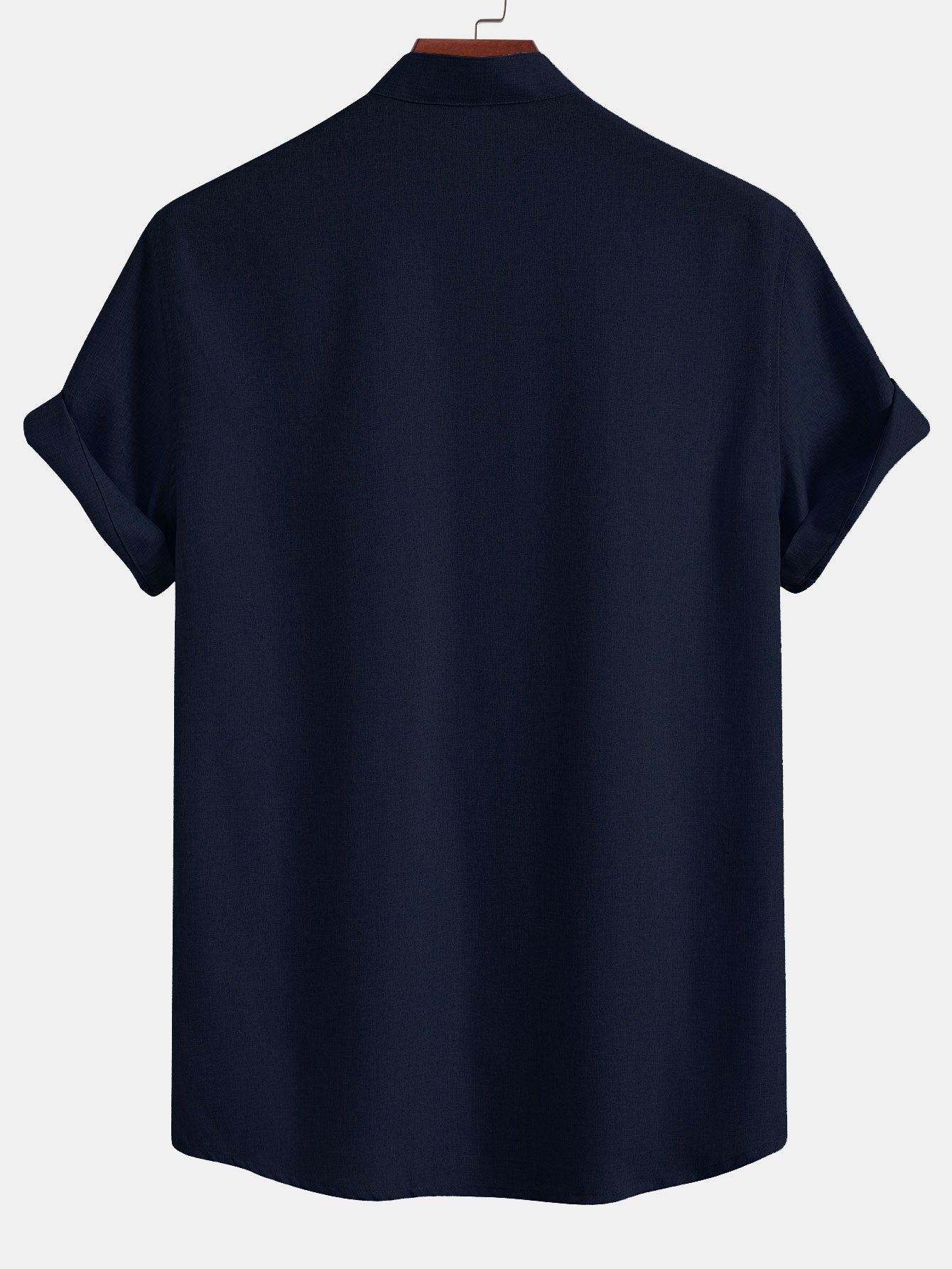 Contrast Pocket Stand Collar Shirt