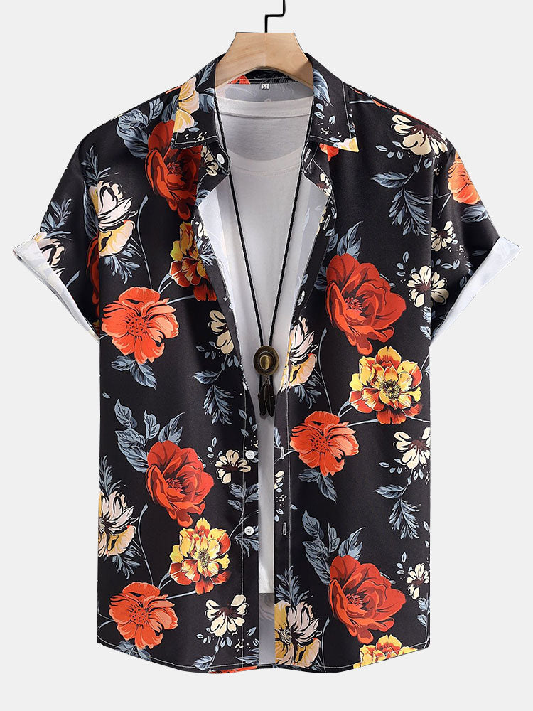 Floral Print Button Up Shirt