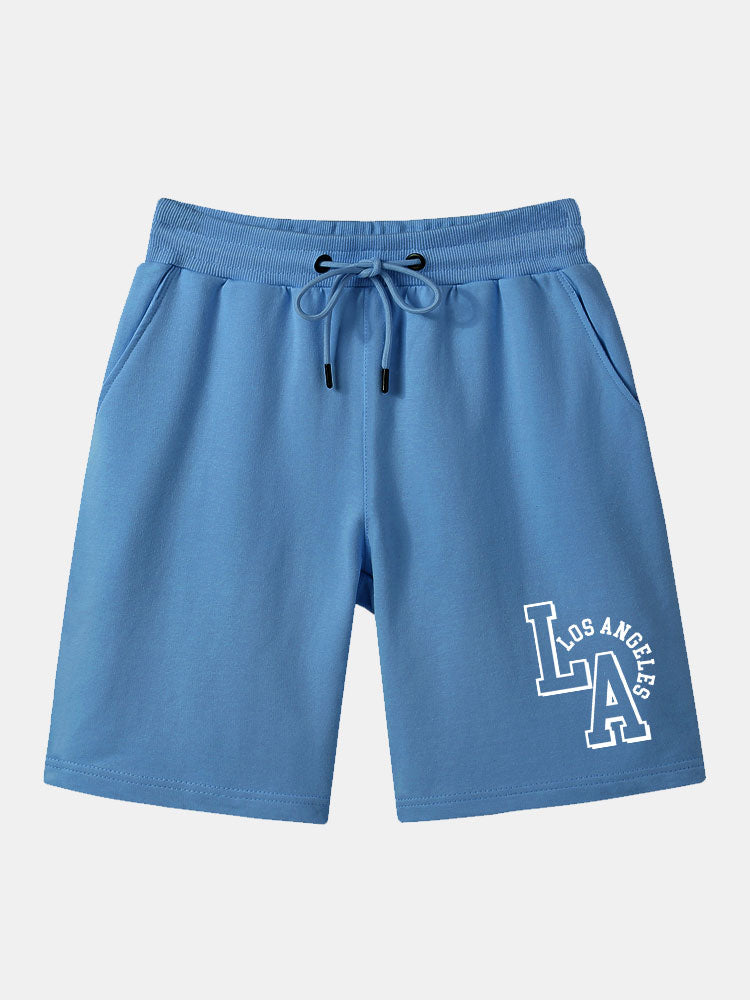 LA Print Mid Length Shorts