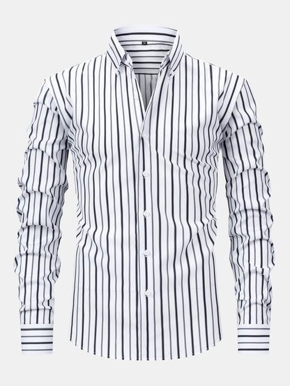 Long Sleeve Stripe Button Up Shirt