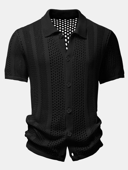Crocheted Button Up Shirt