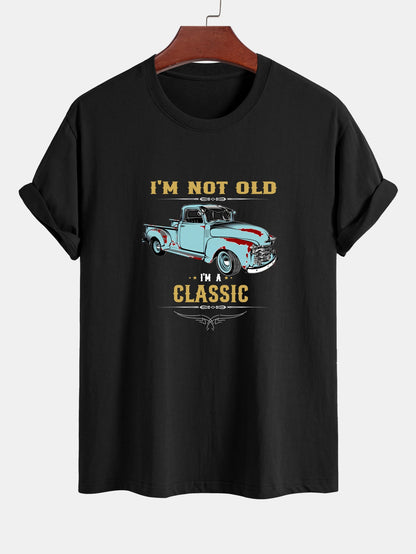 Regular Fit Classic Car Print Cotton T-Shirt