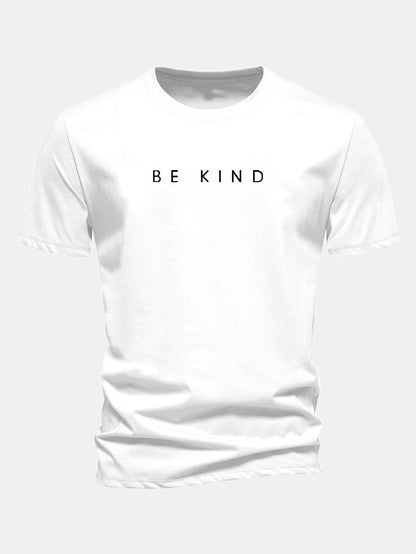 Regular Fit Be Kind Print Cotton T-Shirt