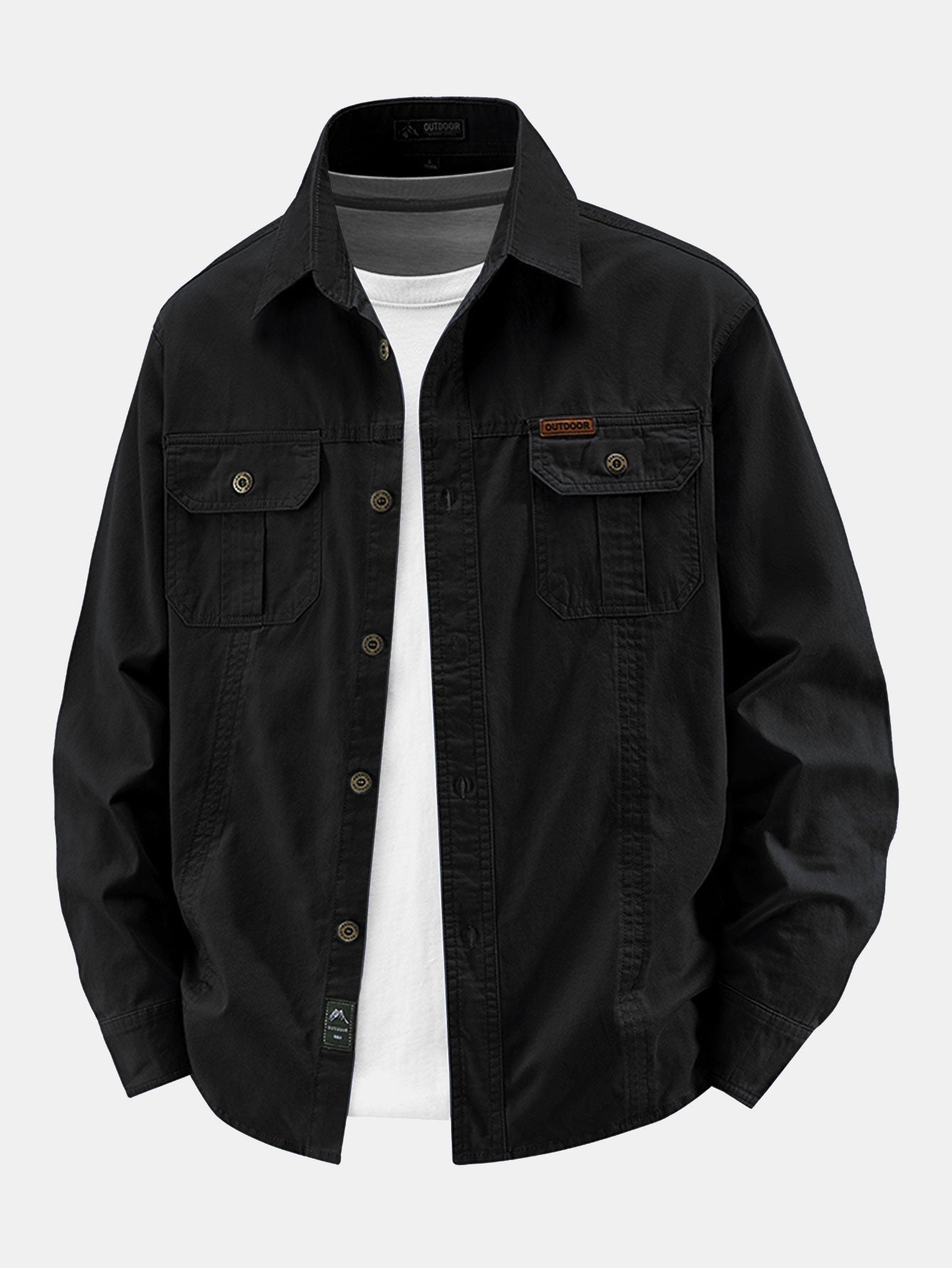 Long Sleeve Utility Shirt With Pockets