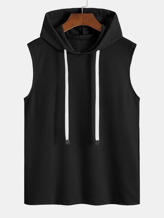 Ribbed Hooded Tank Top