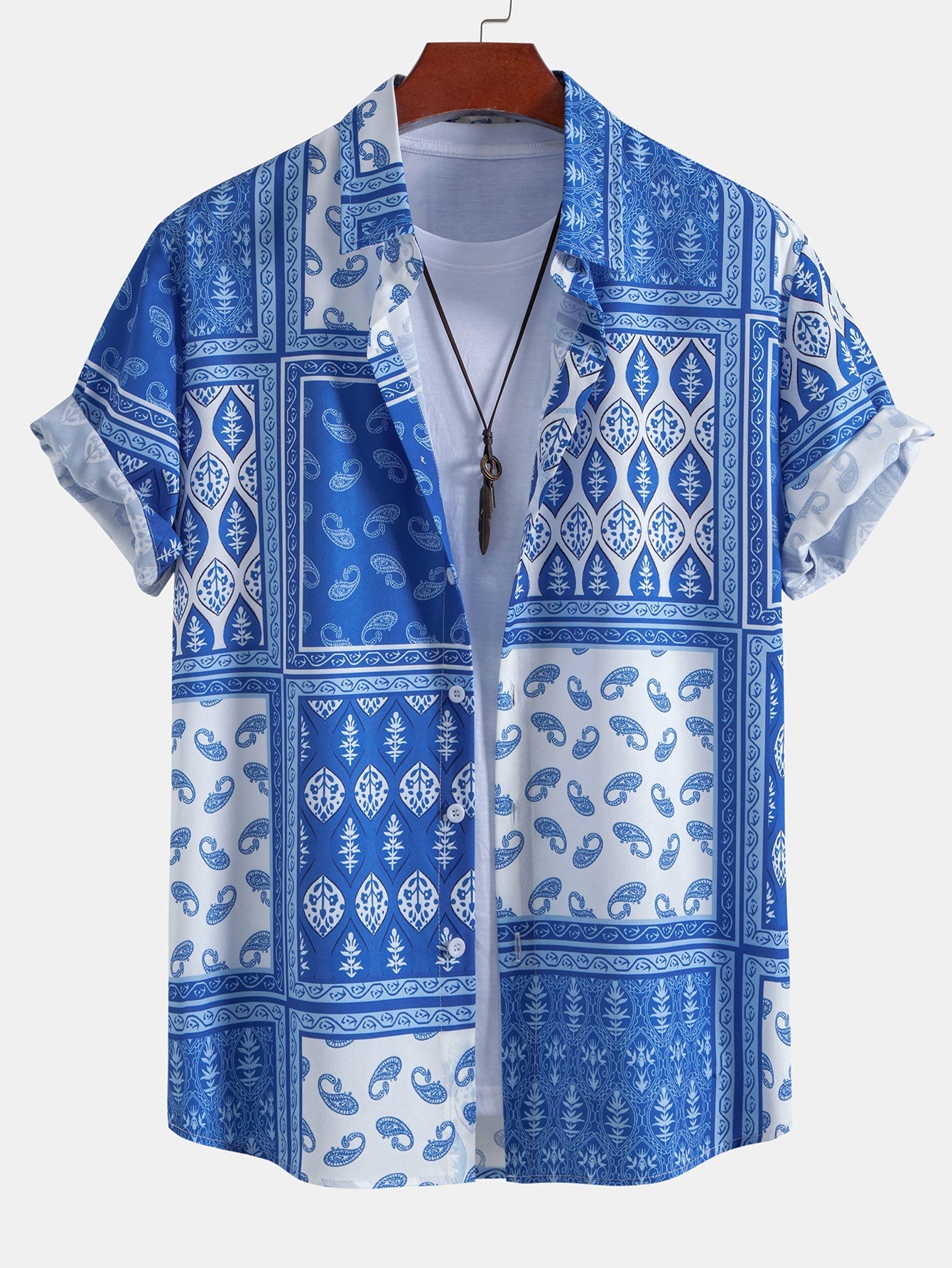 Paisley Border Button Up Shirt