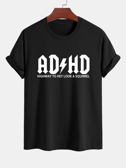 Regular Fit ADHD Print Cotton T-Shirt