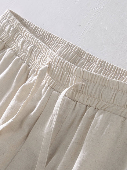 Linen Drawstring Shorts