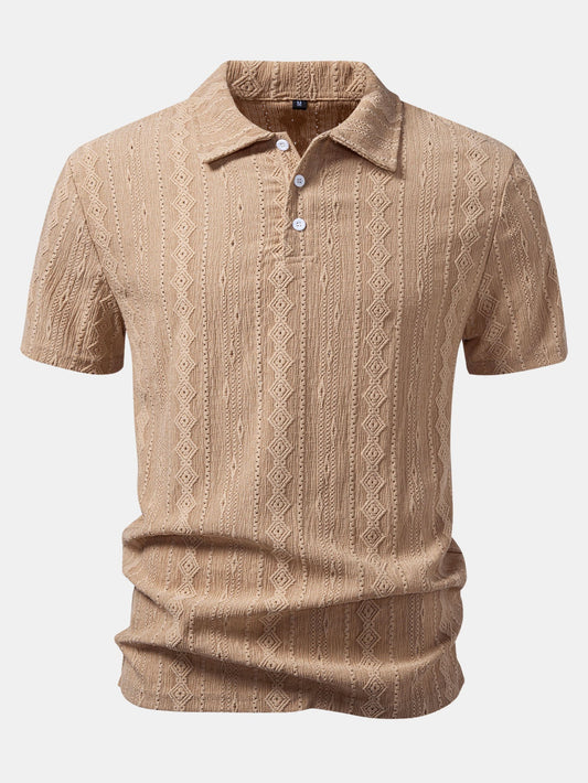 Geometric Jacquard Polo