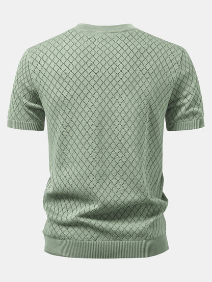 Diamond Open Knit T-Shirt