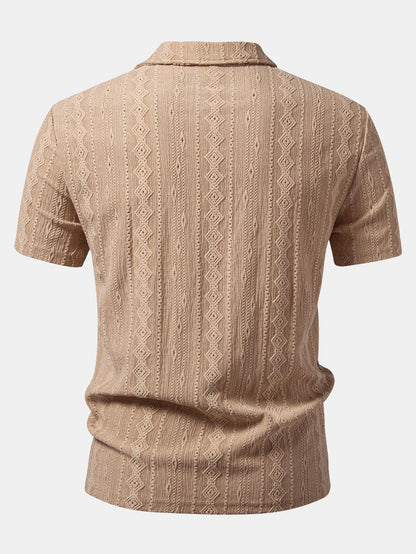 Geometric Jacquard Polo