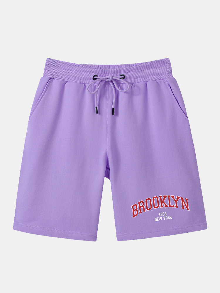 Brooklyn Print Mid Length Shorts
