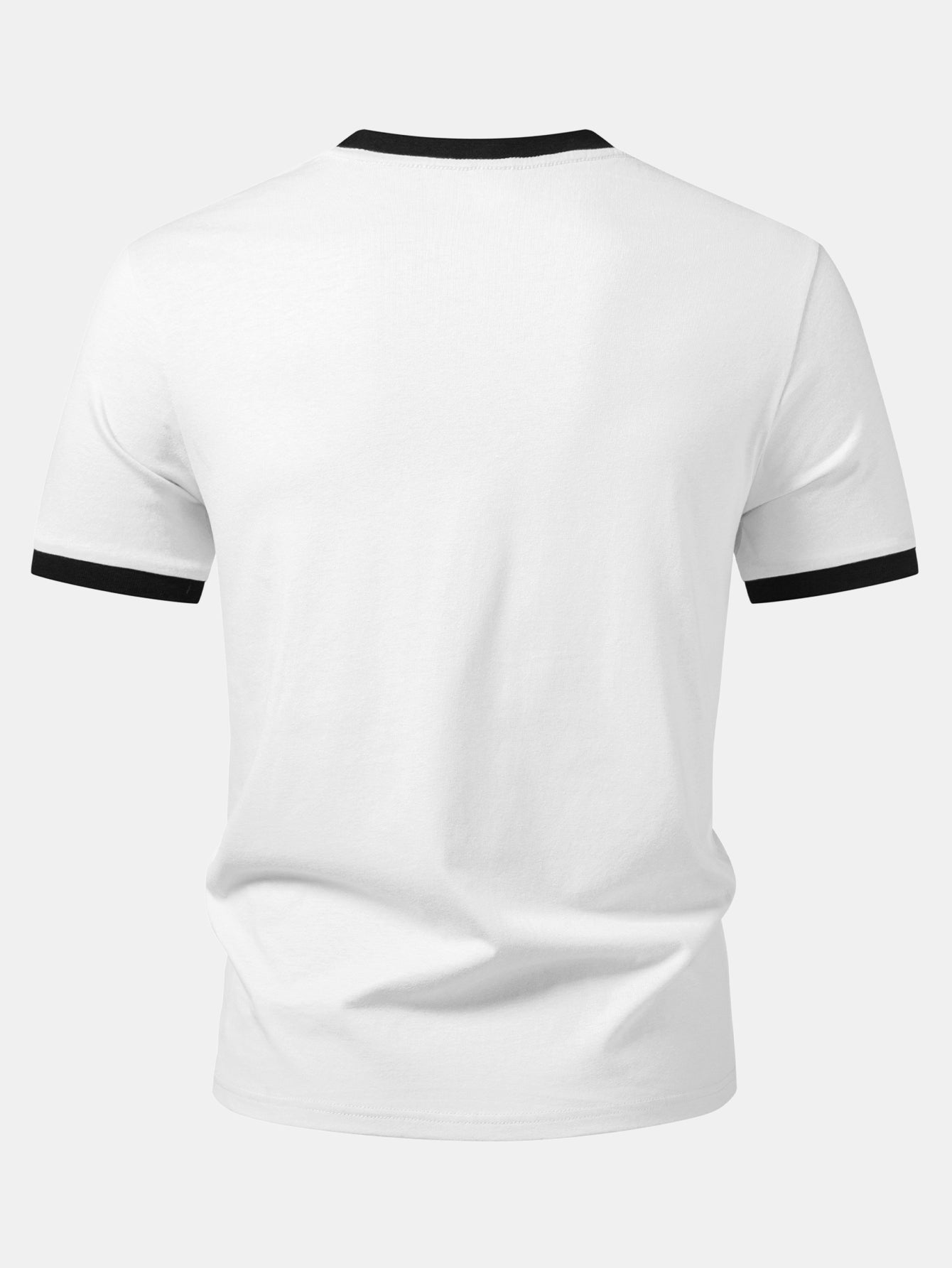 Vantage Motorcycle Print Contrast Ringer T-Shirt