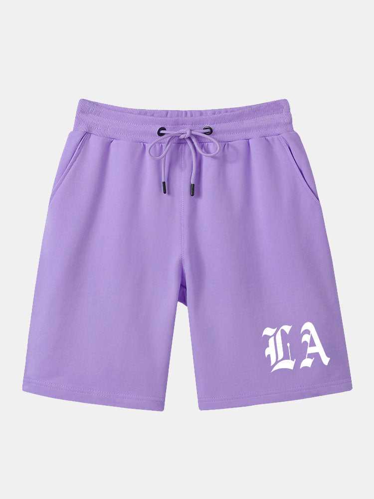 LA Print Mid Length Shorts