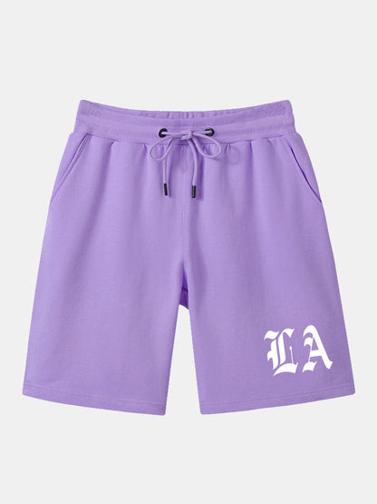 LA Print Mid Length Shorts