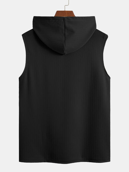 Ribbed Hooded Tank Top