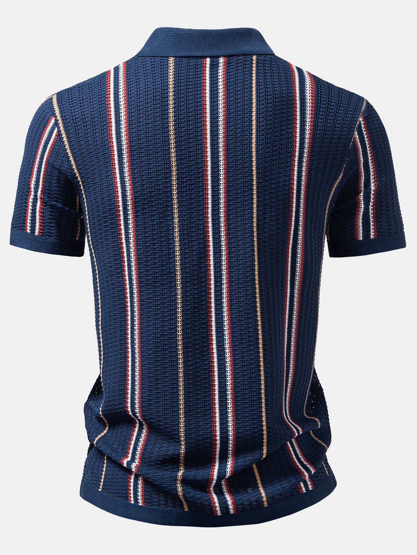 Stripe Crochet Button Up Shirt