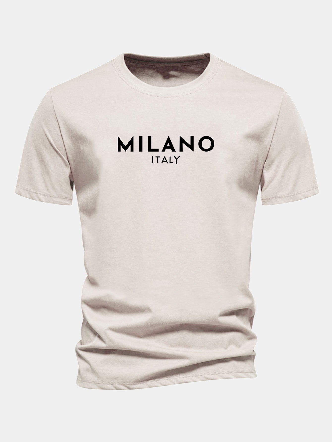 Regular Fit Milano Italy Print Cotton T-Shirt