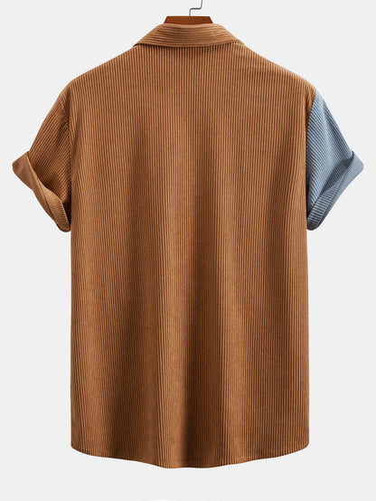 Colorblock Corduroy Shirt