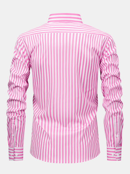 Long Sleeve Stripe Button Up Shirt