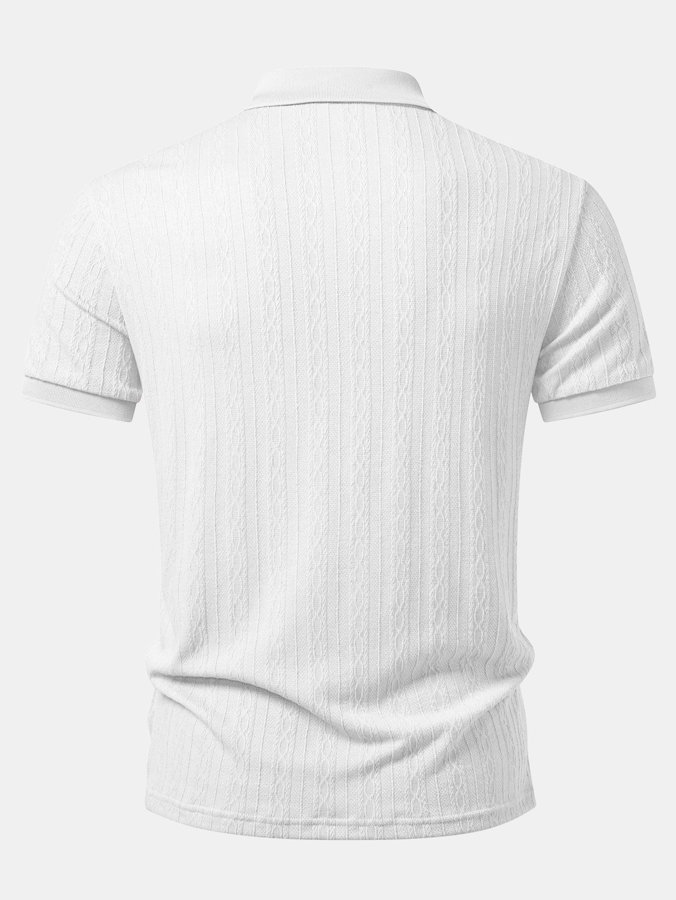Twisted Jacquard Zipper Polo