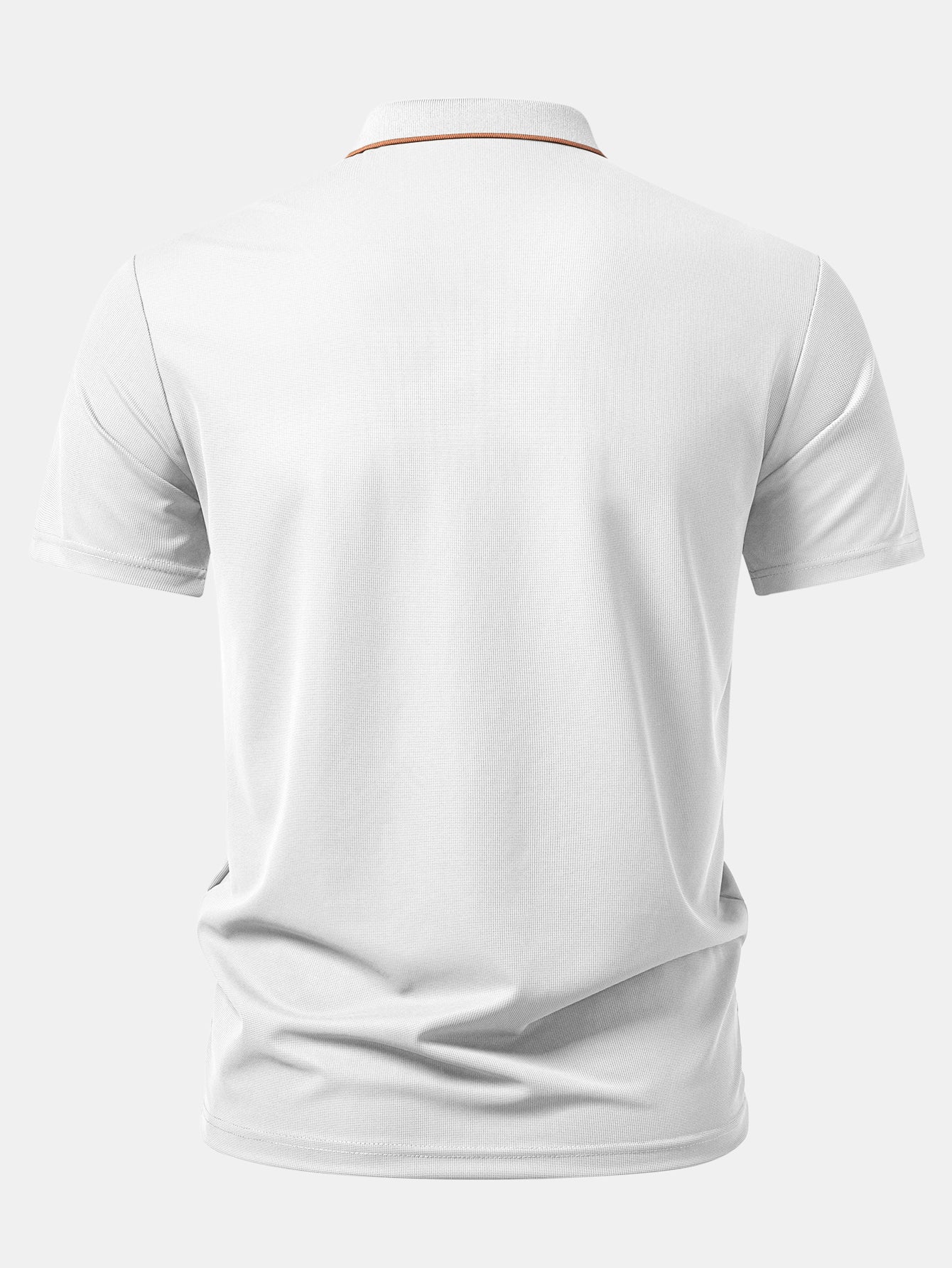 Textured Zipper Polo