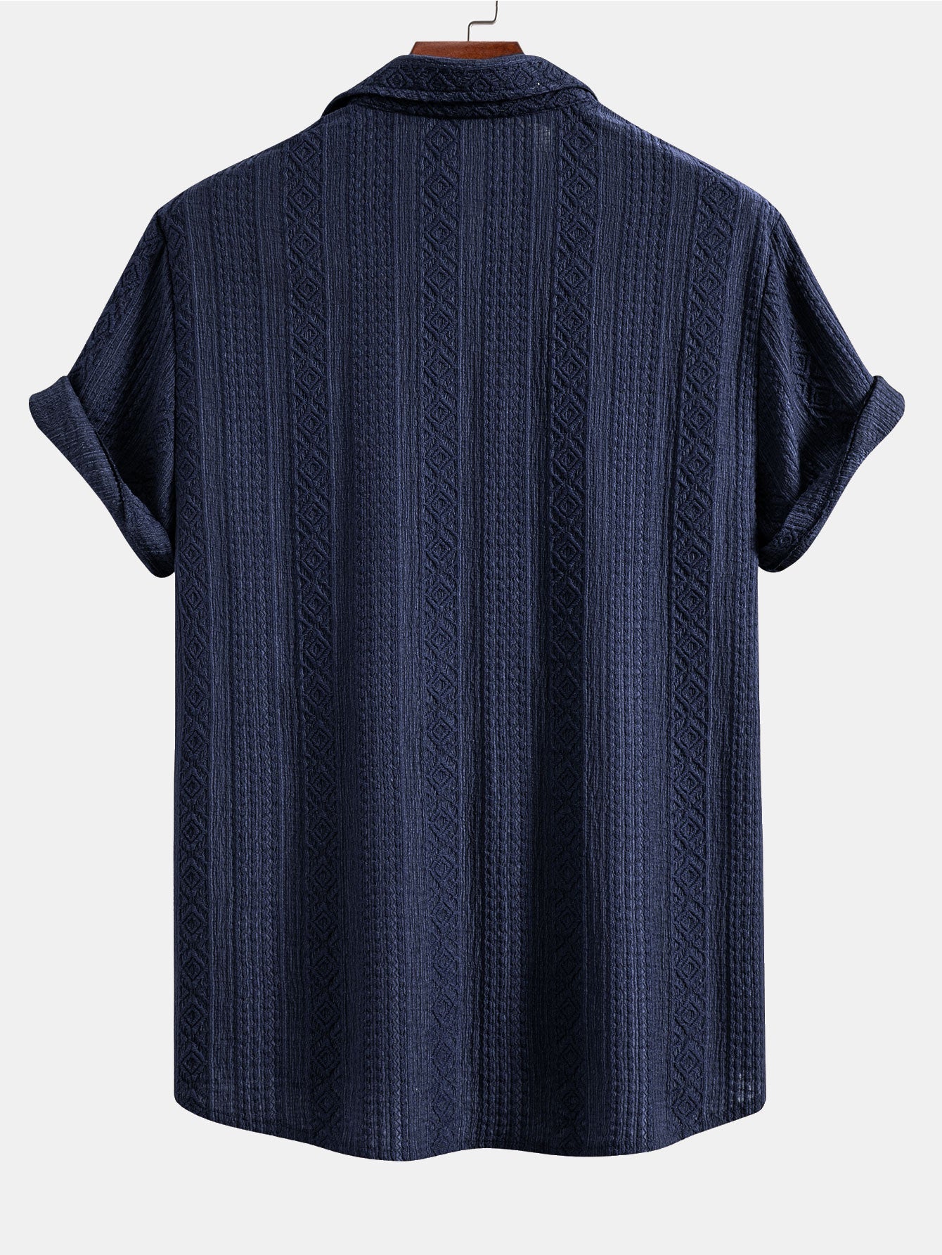 Geometric Jacquard Button Up Shirt