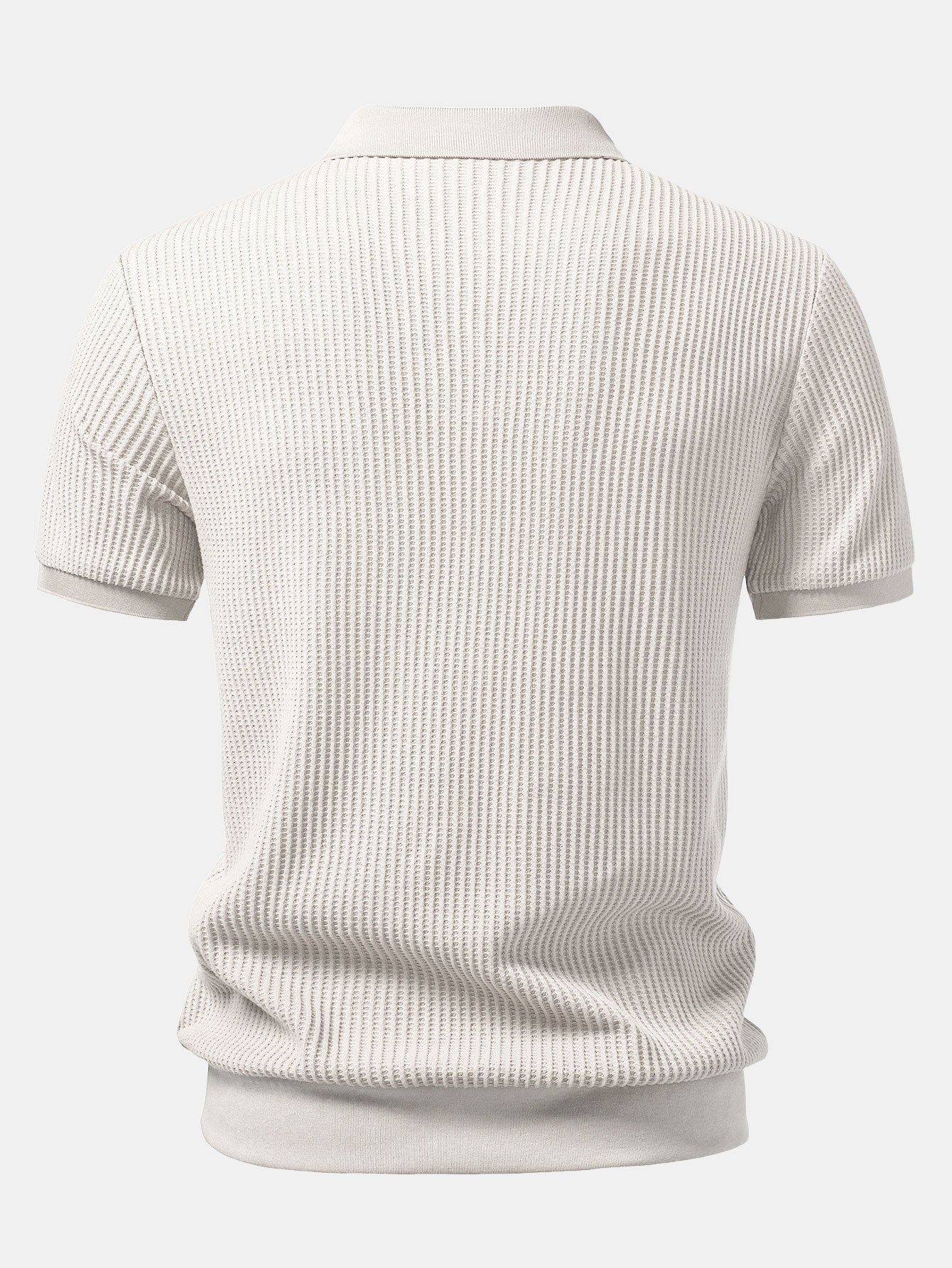 Waffle Johnny Collar Polo With Pocket