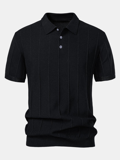 Stripe Jacquard Knit Polo