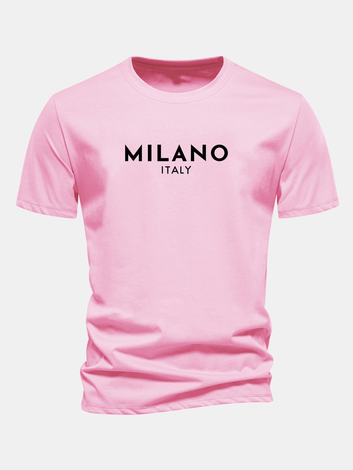 Regular Fit Milano Italy Print Cotton T-Shirt