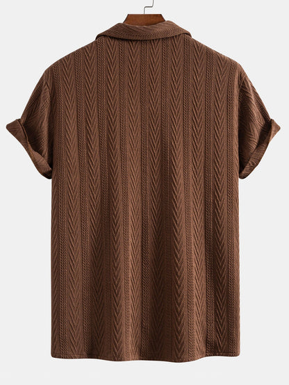 Texture Jacquard Cuban Shirt