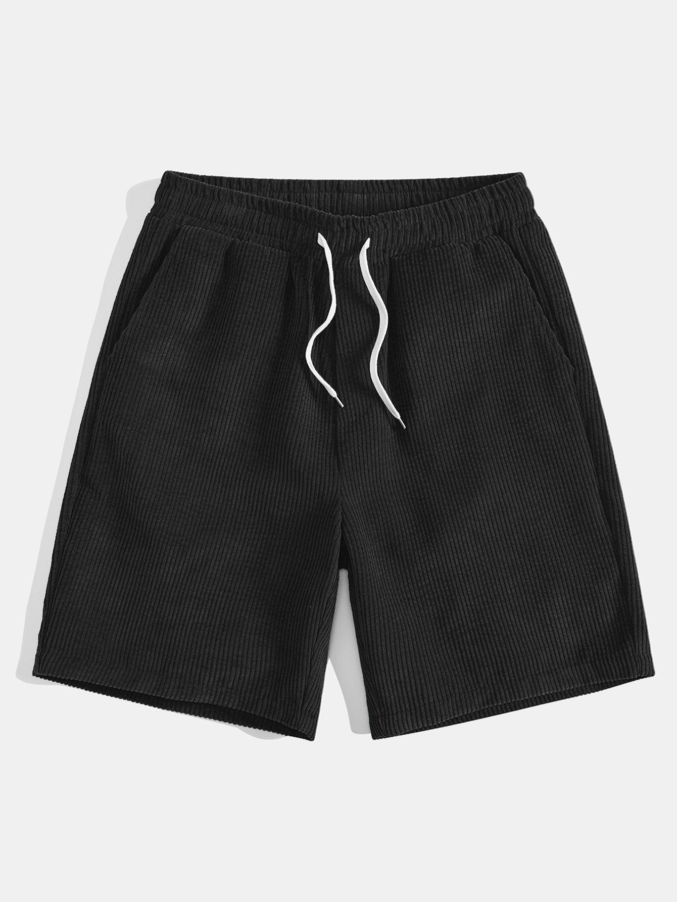 3 Pieces Drawstring Corduroy Shorts