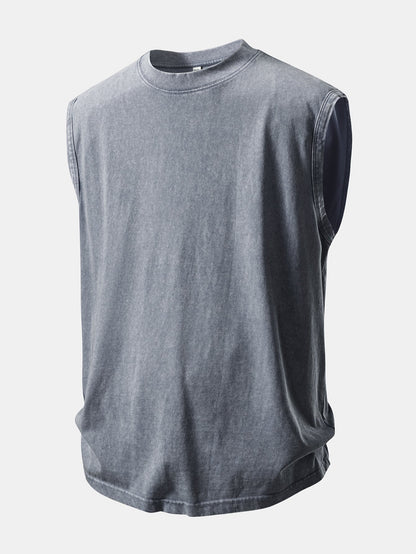Washed Distressed Tank Top