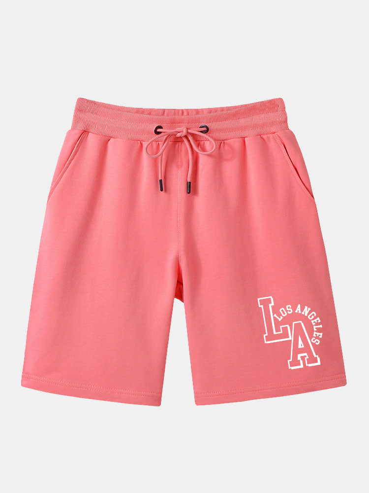 LA Print Mid Length Shorts