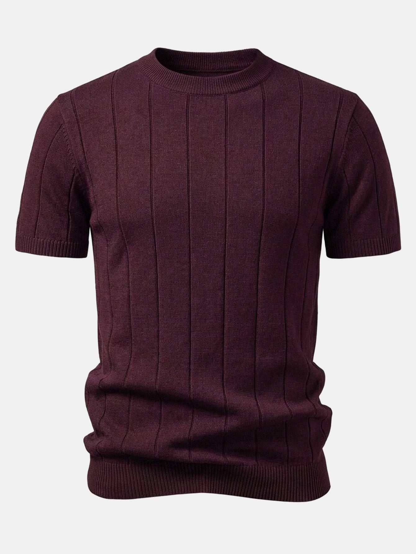 Ribbed Knit T-Shirt