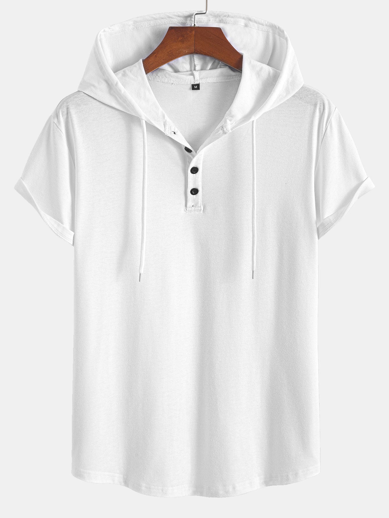 تي شيرت هودي قصير الأكمام