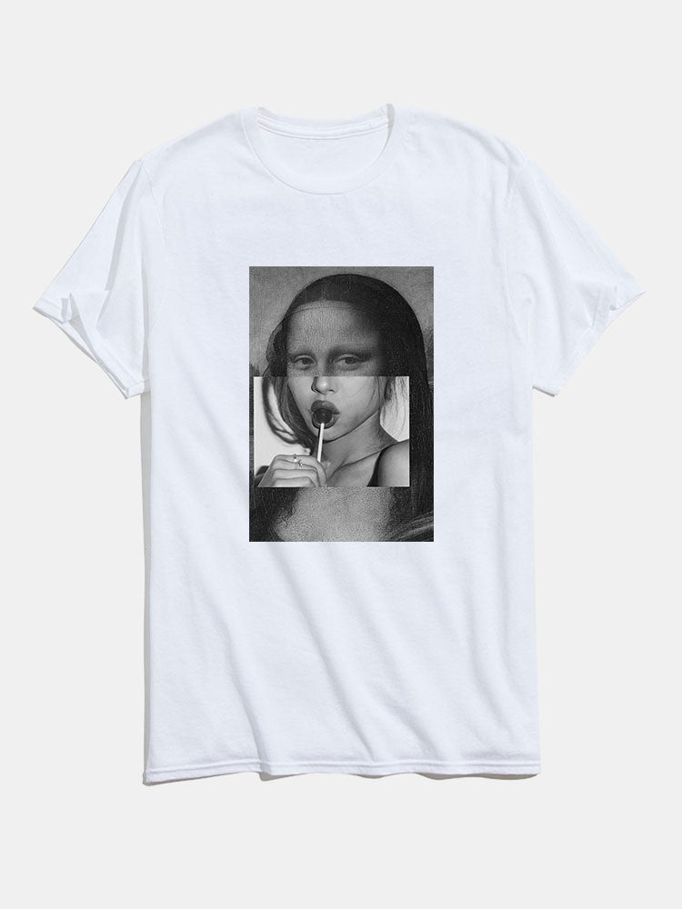 Mona Lisa & Candy Girl Funny T-Shirts