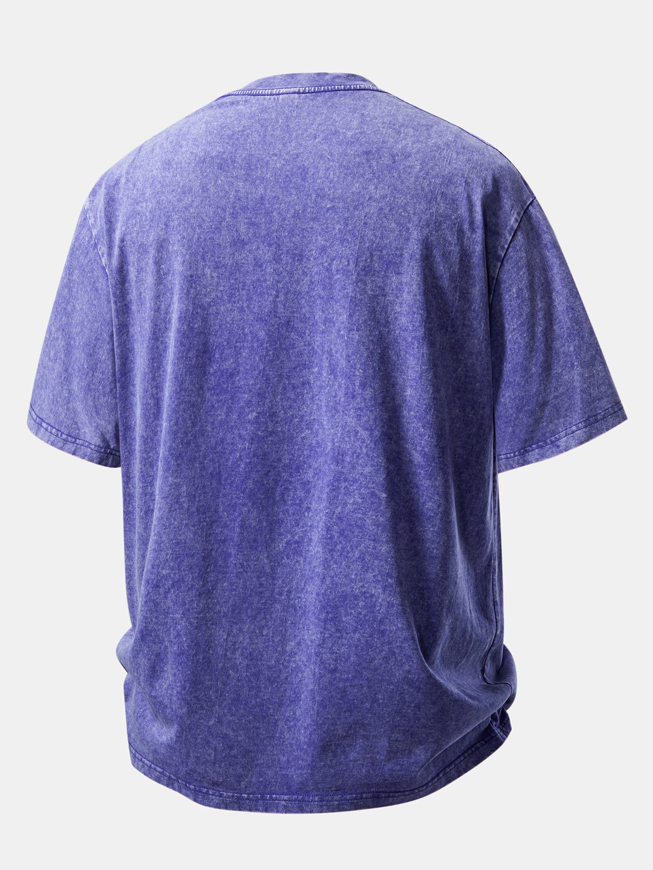 Basic Washed Distressed Drop Shoulder Oversize T-Shirt