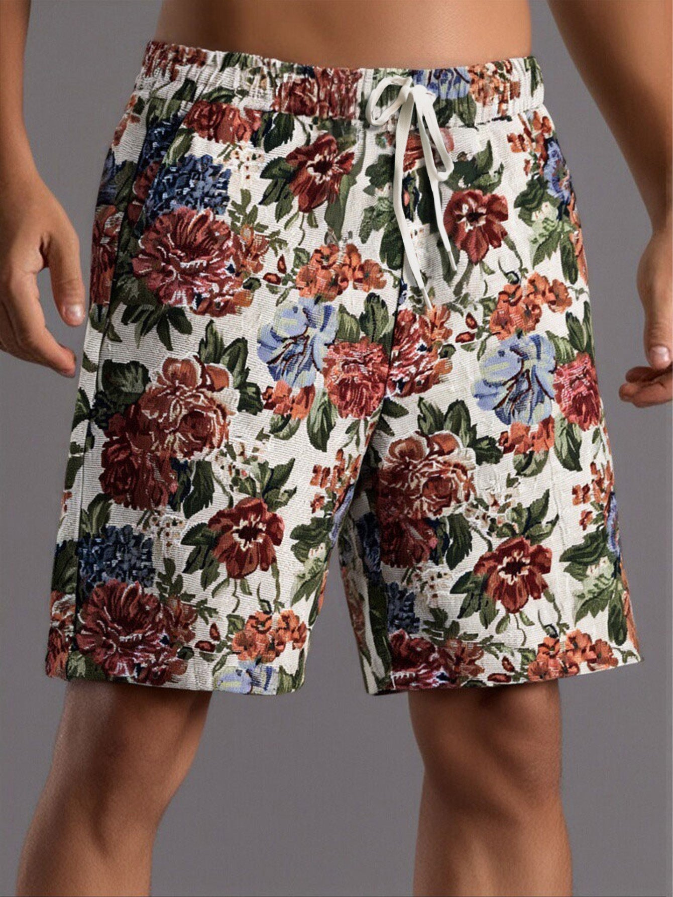 Floral Jacquard Shorts