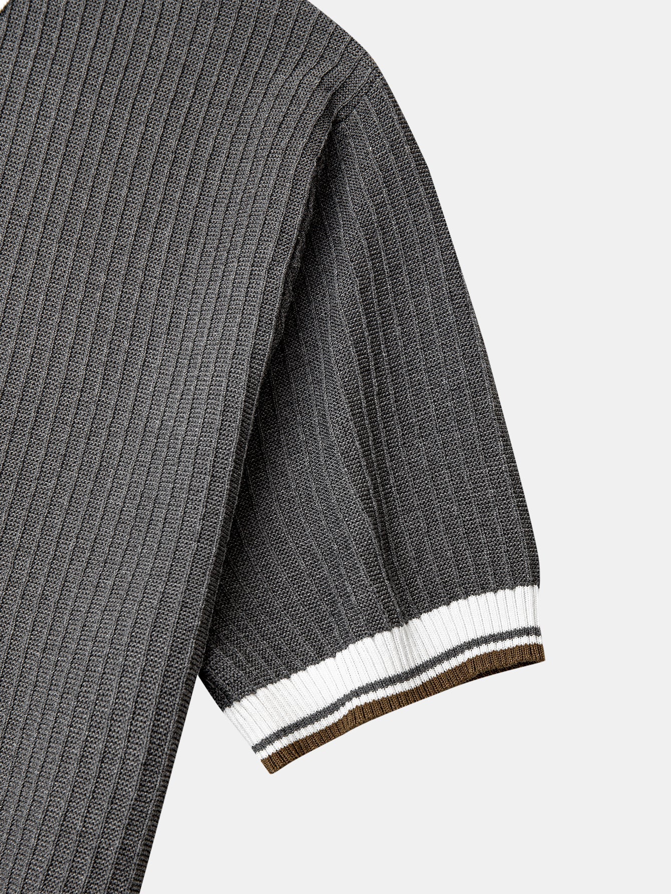 Contrast Trim Knit Polo Shirt