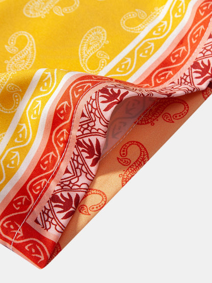Paisley Border Button Up Shirt