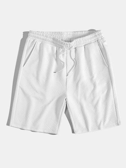 Striped Jacquard Drawstring Shorts
