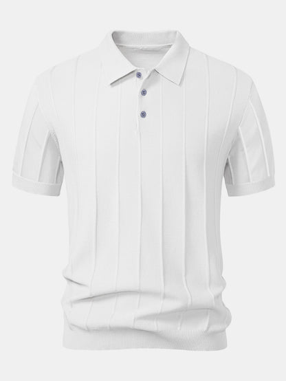 Stripe Jacquard Knit Polo