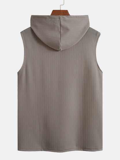 Ribbed Hooded Tank Top