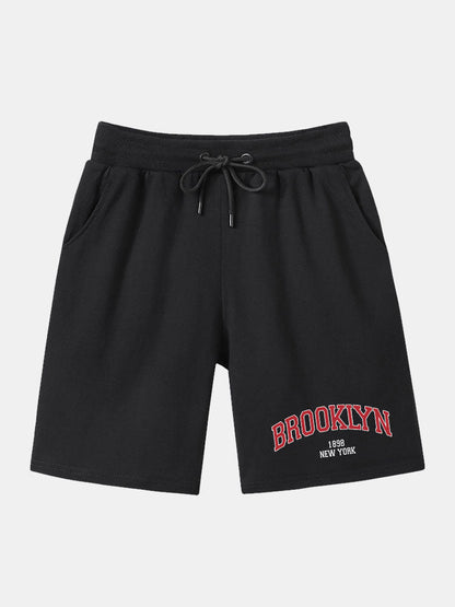Brooklyn Print Mid Length Shorts