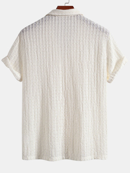 Texture Jacquard Cuban Shirt