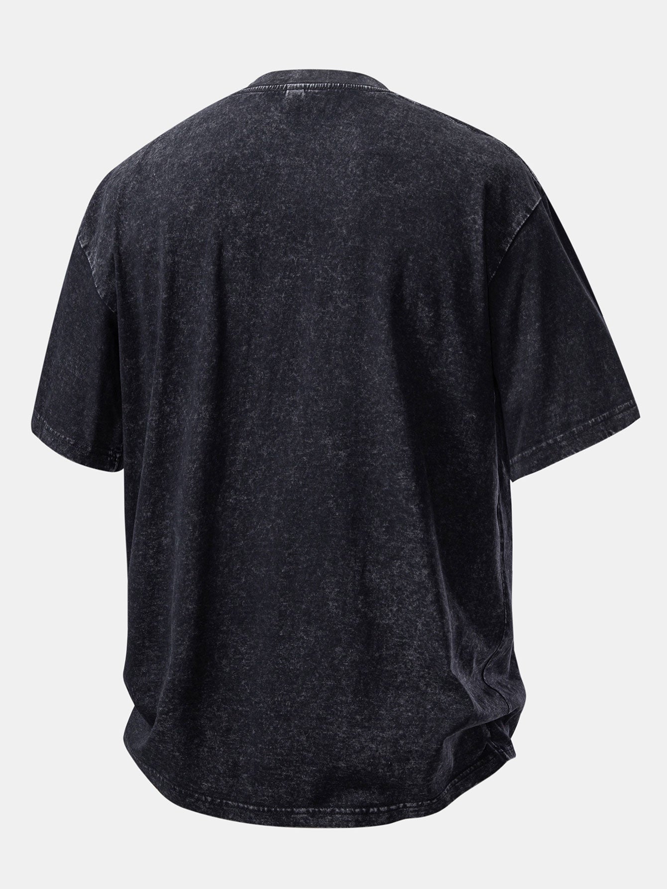 Basic Washed Distressed Drop Shoulder Oversize T-Shirt